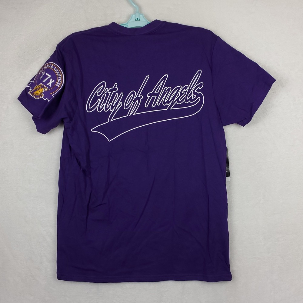 LA Lakers Mitchell & Ness NBA Small Shirt Embroidery Patch on Sleeve Purple NWT - Picture 9 of 10